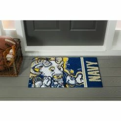 Wholesale 😀 Evergreen Embossed Door Mat Indoor Outdoor US Naval Academy 1'6"x2'6" Black ✔️