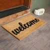 Promo 😍 Sunnydaze Decor Sunnydaze Indoor/Outdoor PVC and Coir Decorative Porch Entryway Doormat Rug - 17" x 30" - Tan/Black Welcome 🤩