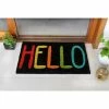 Hot Sale 🥰 Raj 1'6" x 2'6" Tufted Hello Doormat Black 🔔