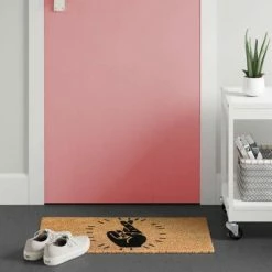 Cheap 🛒 Raj 1'6" x 2'6" Tufted Fingers Crossed Doormat Natural/Black 🔥