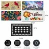 Best Sale 🥰 Evergreen Indoor Outdoor Doormat Bundle Set of 5 - Frame and 4 Welcome Seasonal Inserts Floral Butterflies Cardinals Autumn 🥰