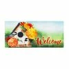 Deals 🔔 Evergreen Indoor Outdoor Doormat Bundle Set of 5 - Frame and 4 Welcome Seasonal Inserts Garden Gnomes Birdhouse Snowman Bless this Home 🔔