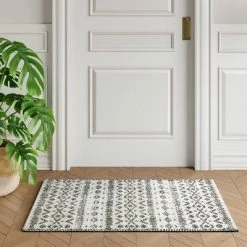 Best deal 👏 Diamond Printed Accent Aztec Rug Black - Opalhouse™ 🔥