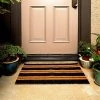 Best deal 🥰 Juvale Striped Coir Door Mat Welcome Doormat Indoor Outdoor Nonslip Front Rugs 17"x30" 🔥