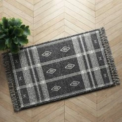 Best deal 🌟 2'3"x3'9" Southwest Plaid Accent Rug Gray - Project 62™ 🛒