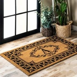 Best deal ✨ nuLOOM Monogrammed Doormat Light Brown - H 🌟