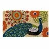 Brand new 👏 Evergreen Proud Peacocks Welcome Indoor Outdoor Coir Doormat 1'4"x2'4" Multicolored 🔥