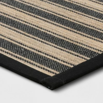 Outlet 😍 Vintage Striped Rug Black/Brown - Threshold™ ❤️ - Image 2