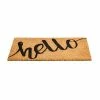 Cheap ❤️ Evergreen Hello Debossed Indoor Outdoor Natural Coir Doormat 1'4"x2'4" Brown 🧨