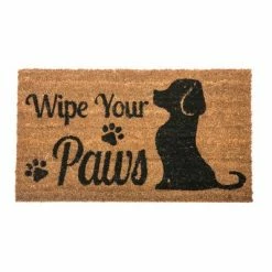 Buy 👍 Evergreen Wipe Your Paws 🐕 Dog Indoor Outdoor Natural Coir Doormat 1'5"x2'5" Brown ❤️