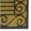 Discount 🎁 Northlight Black and Brown Contemporary Striped Outdoor Rectangular Doormat 17.75" x 29.5" ✨