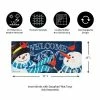 Flash Sale ⭐ Evergreen Snowman Welcome Sassafras Indoor Outdoor Switch Doormat 1'10"x10" Blue 🥰
