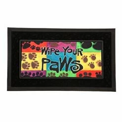 Outlet ❤️ Evergreen Indoor Outdoor Doormat Bundle Set of 4 - Frame and 3 Welcome Paw Print Pet Inserts ❤️