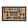 Best deal 🧨 Evergreen A House Is Not A Home Without Paw Prints Embossed Indoor Outdoor Doormat 1'6"x2'6" Brown ❤️