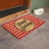 Best Sale 😉 Sunnydaze Decor Sunnydaze Indoor/Outdoor PVC and Coir Decorative Holiday Entrance Doormat Rug - 17" x 30" - Red Stripes 👍