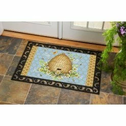 Brand new ❤️ Evergreen Garden Buzz Embossed Indoor Outdoor Doormat 18 x 30 Blue 🎉