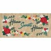 New 🎉 Evergreen Home Sweet Home Burlap Sassafras Indoor Outdoor Switch Doormat 1'10"x10" Beige ⭐