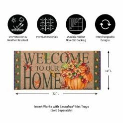 Buy ❤️ Evergreen Pumpkin Bucket Sassafras Indoor Outdoor Switch Doormat 1'10"x10" Beige 👏