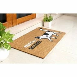 Discount 🥰 Raj Tufted Meow Welcome Doormat White/Black 🔥