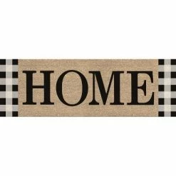Best deal 🤩 Evergreen HOME Plaid Kensington Indoor Outdoor Coir Interchangeable Doormat 9.25 x 28 Beige 🔥