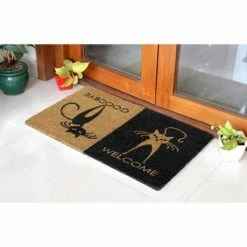 Cheapest 🎁 Raj Tufted Welcome/Goodbye Cats Doormat Black/Natural ❤️