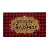 Buy 👏 Evergreen Buffalo Check ❄ Christmas Indoor Outdoor Natural Coir Doormat 1'4"x2'4" Red 😉