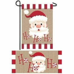 Deals 🧨 Evergreen Santa Ho Ho Ho Set of 2 Garden Flag and Sassafras Doormat Bundle Set 🛒