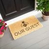 Best deal 👍 Evergreen Bee Our Guest Woven Indoor Outdoor Natural Coir Doormat 30 x 18" Multicolored ✔️