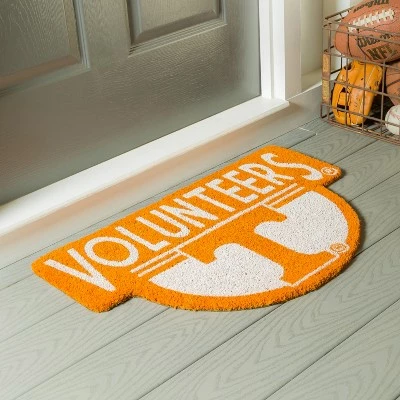Best Pirce ⭐ Evergreen University of Tennessee Indoor Outdoor Natural Shaped Coir Doormat 1'6"x2'4" Multicolored 🎁
