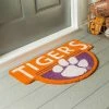 Best Sale ⌛ Evergreen Clemson University Indoor Outdoor Natural Shaped Coir Doormat 1'6"x2'4" Multicolored 😀