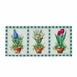 Promo ⭐ Evergreen Potted Spring Plants Sassafras Indoor Outdoor Switch Doormat 10"x1'10" Green ❤️