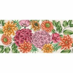 Best Pirce 👏 Evergreen Hydrangea Bouquet Sassafras Indoor Outdoor Switch Doormat 10"x1'10" Pink 🔥
