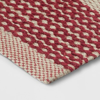 Flash Sale 🧨 2'x3' Striped Accent Rug Red - Threshold™ 🔔