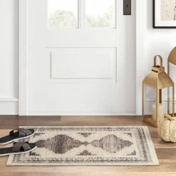Deals 🎁 Cromwell Washable Printed Persian Style Rug Tan - Threshold™ 😉