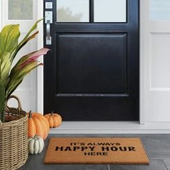 Discount 🔥 1'6"x2'6" It's Always Happy Hour Here Doormat Black - Opalhouse™ 💯