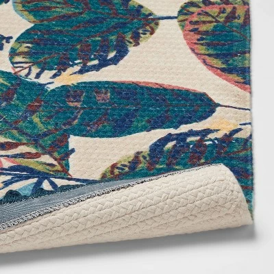 Buy 💯 34" x 20" Leaf Printed Rug - Threshold™ ❤️ - Image 3