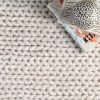 Best Pirce 🛒 Hand Woven Chunky Woolen Cable Rug - nuLOOM Light Gray ⌛