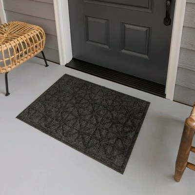 Best deal 🧨 1'6"x2'6" Diamond Utility Mat Rug Black - Mohawk ⭐ - Image 5