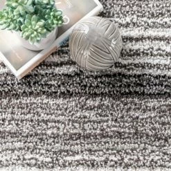New 🤩 Drey Ombre Shag Area Rug - nuLOOM Blue 🧨
