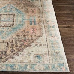 Hot Sale 🌟 Alanya Traditional Machine Washable Rug Blue - Artistic Weavers 🔔