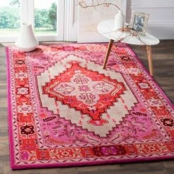 Best deal ✔️ Nasim Medallion Tufted Area Rug - Safavieh Ivory/pink ✔️