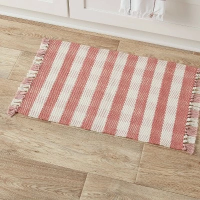 Best Sale 💯 20" x 34" Gingham Plaid Accent Rug with Fringe - Threshold™ ❤️
