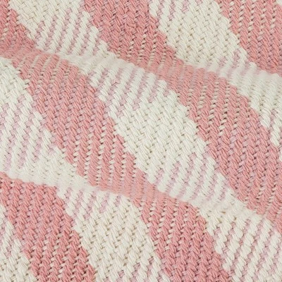 Best Sale 💯 20" x 34" Gingham Plaid Accent Rug with Fringe - Threshold™ ❤️ - Image 4