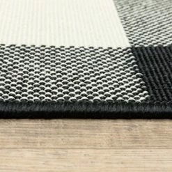 Hot Sale 🎁 Madeline Border Patio Rug Black/Ivory - Captiv8e Designs ❤️