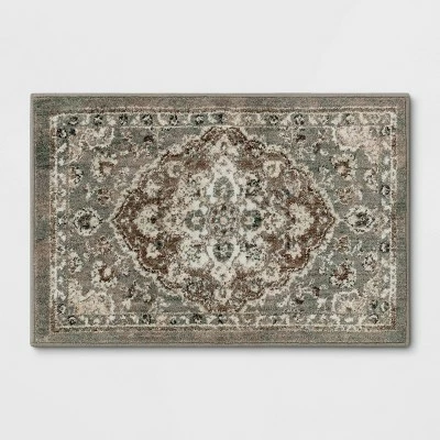 Cheap 😀 Rowland Companion Persian Woven Accent Rug Gray - Threshold™ 🎉 - Image 9