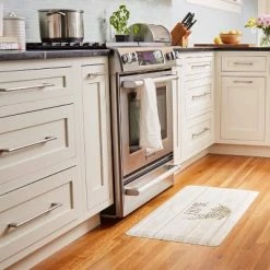 Deals 🔥 Cat Cora 39" x 19" Family Printed Embossed Gentle Step Kitchen Mat 👍