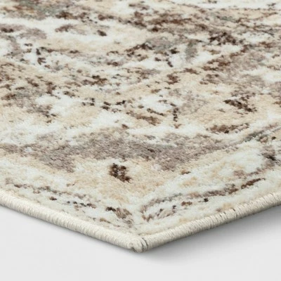 Cheapest ✔️ Stanfield Companion Distressed Scroll Area Rug Cream - Threshold™ 😀 - Image 2
