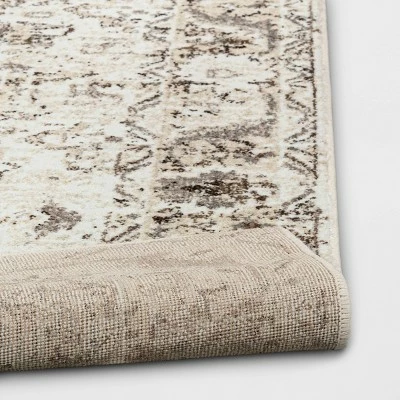 Cheapest ✔️ Stanfield Companion Distressed Scroll Area Rug Cream - Threshold™ 😀 - Image 3