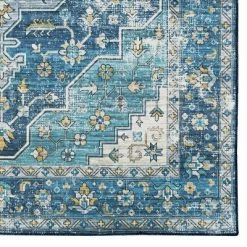 Wholesale ⭐ Washable Sariah Rug Teal/Ivory - Linon 👍