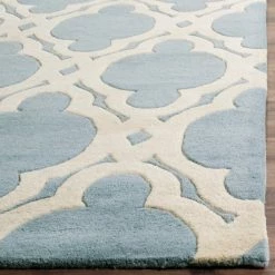 Top 10 👏 Lindsey Quatrefoil Design Tufted Accent Rug - Safavieh Blue/ivory 🎁